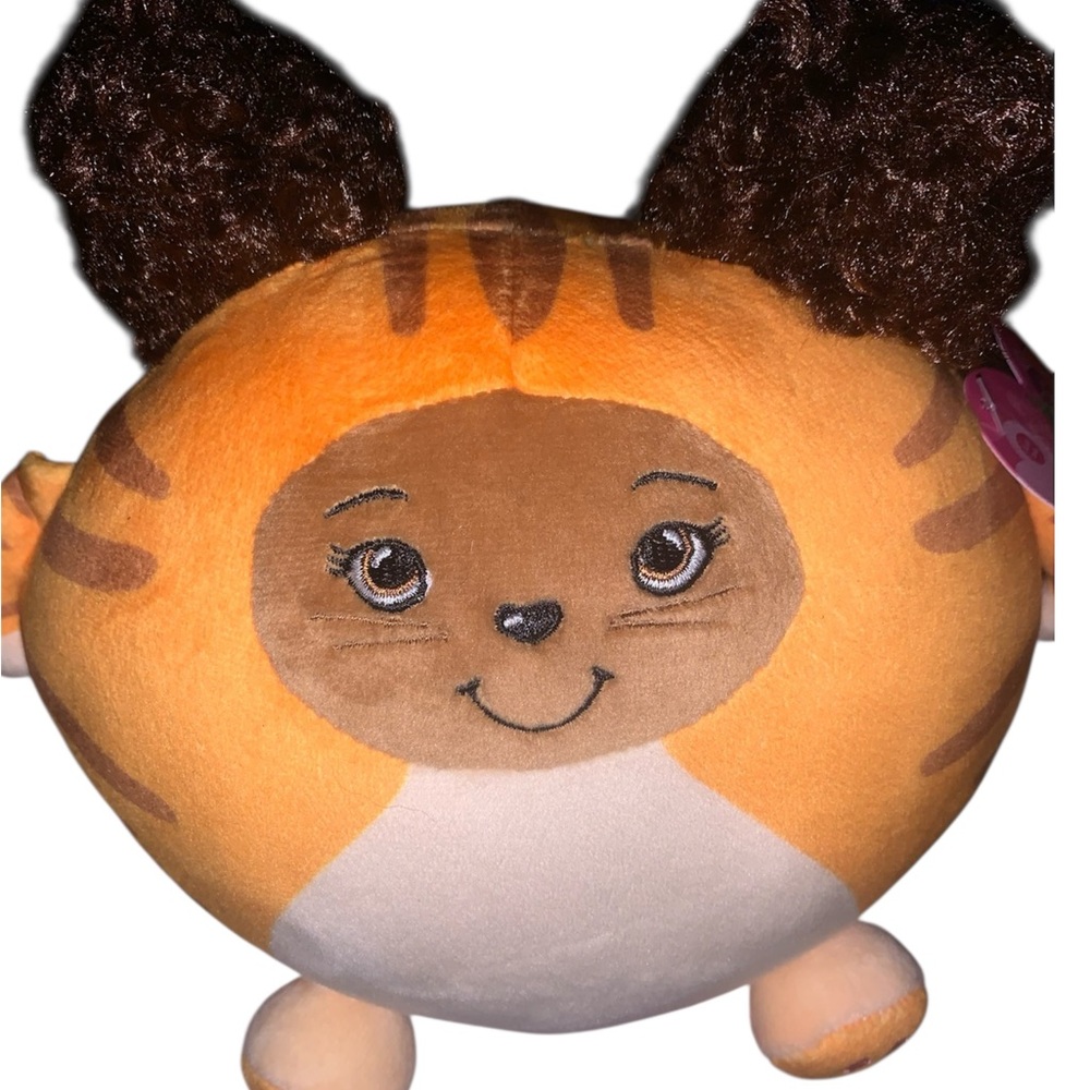 Fresh Cuddles Orange and Brown Stuffed Animal Toy NWT - Picture 3 of 4